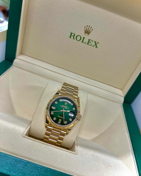 Role_x Oyster perpetual Day Date Automatic Green