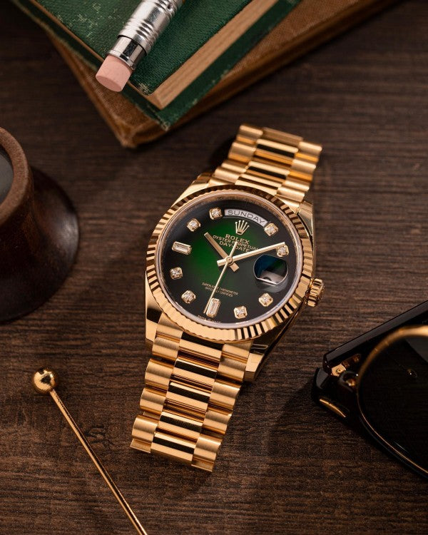 Role_x Oyster perpetual Day Date Automatic Green
