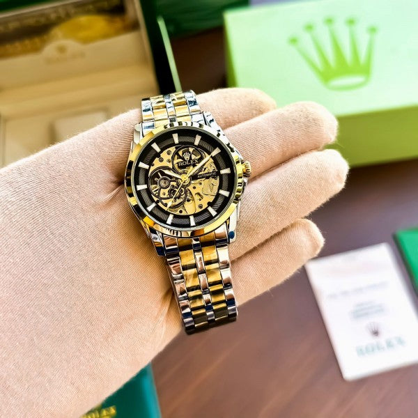 ROLEX AUTO GOLD TT BLACK