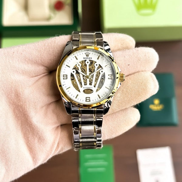 ROLEX AUTO GOLD TT WHITE