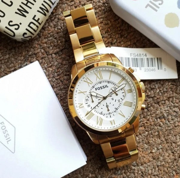Fossil Fs4653 Grant Gold White
