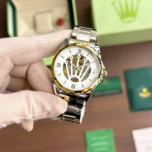 ROLEX AUTO GOLD TT WHITE