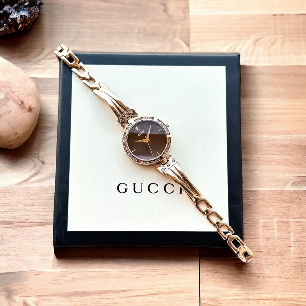 GUCCI LADIES BROWN DAIL WATCH