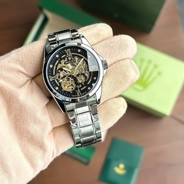 Rolex_Automatic_Silver_Black_New_Model