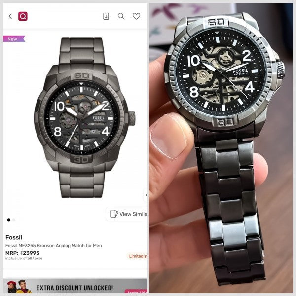 FOSSIL AUTO TITANIUM BLACK