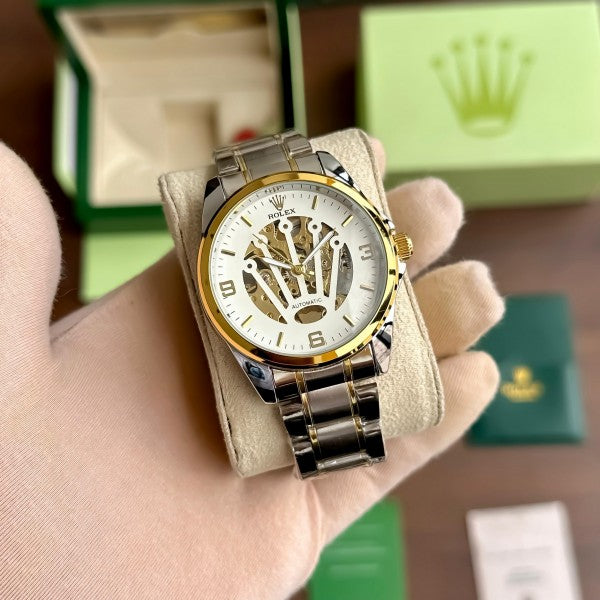 ROLEX AUTO GOLD TT WHITE