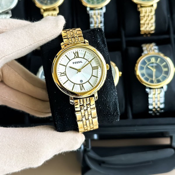 FOSSIL LADIES WATCH Gold White