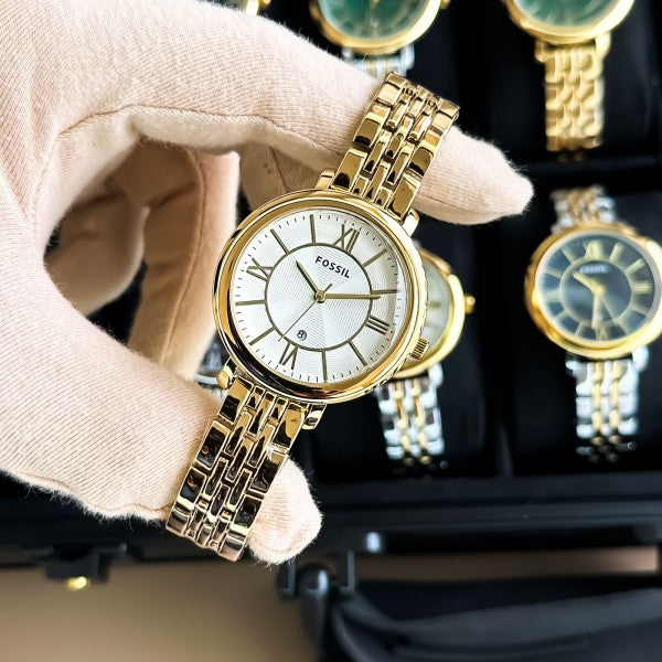 FOSSIL LADIES WATCH Gold White