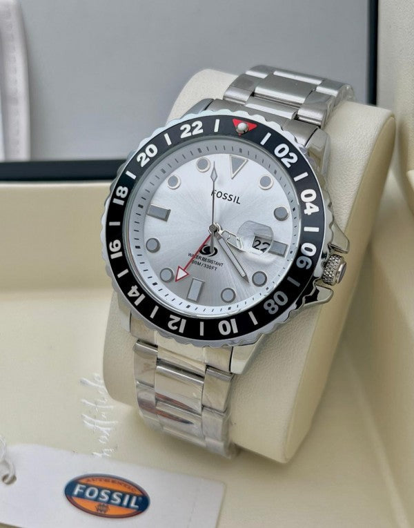 Fossil GMT Silver