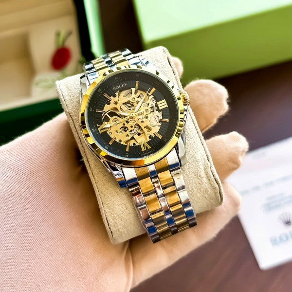 ROLEX AUTO GOLD TT BLACK