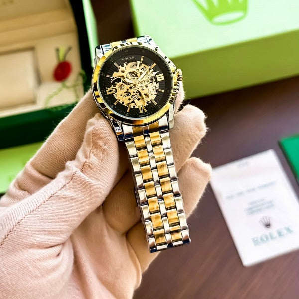ROLEX AUTO GOLD TT BLACK