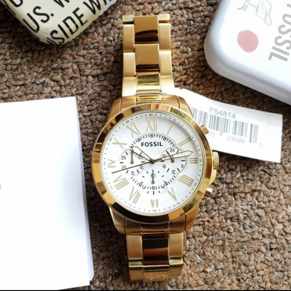 Fossil Fs4653 Grant Gold White