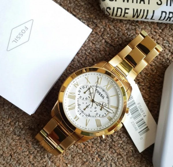 Fossil Fs4653 Grant Gold White