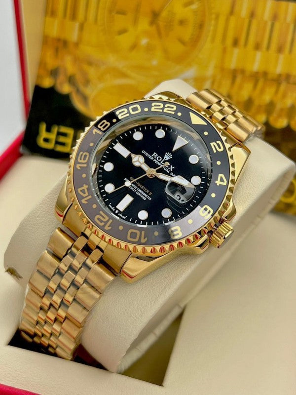 Rolex GMT Master Quartz Golden & Black